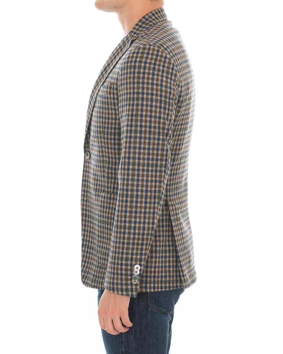Heren | Blazers | Oscar Jacobson | Einar Checked Patch Pocket Blazer Beige