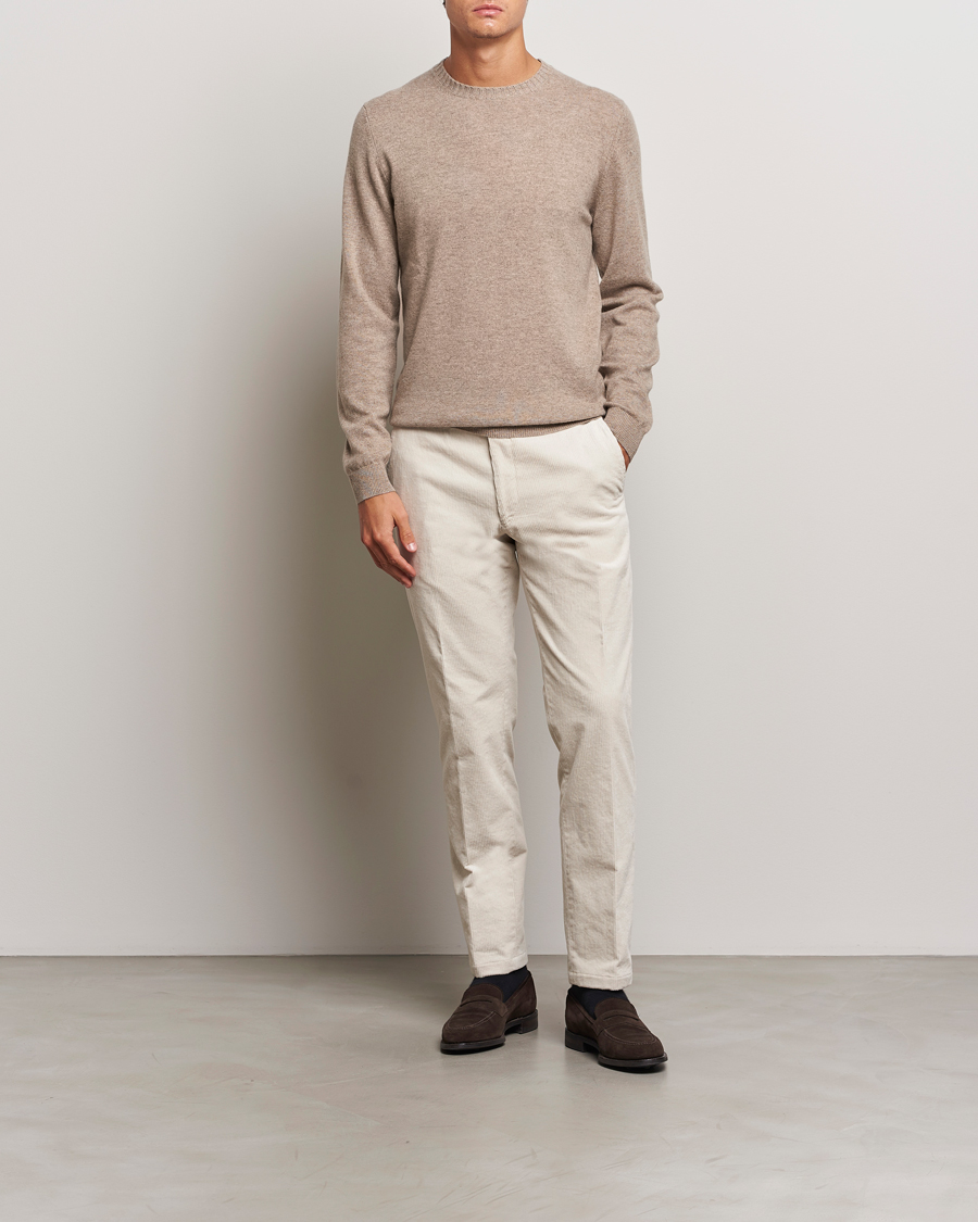 Heren | Broeken | Oscar Jacobson | Denz Corduroy Trousers White