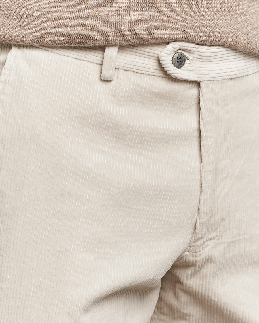 Heren | Broeken | Oscar Jacobson | Denz Corduroy Trousers White