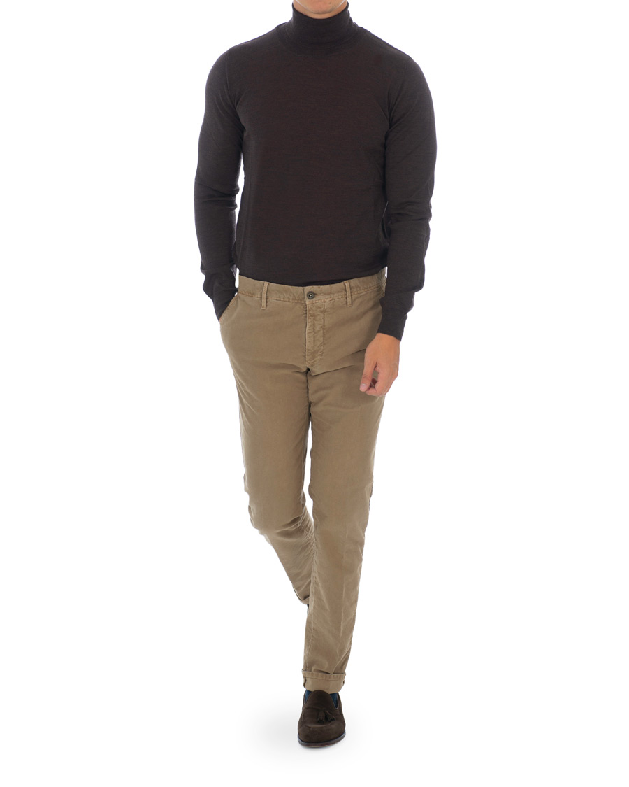 Heren | Truien | Oscar Jacobson | Cole Extra Fine Merino Rollneck Brown