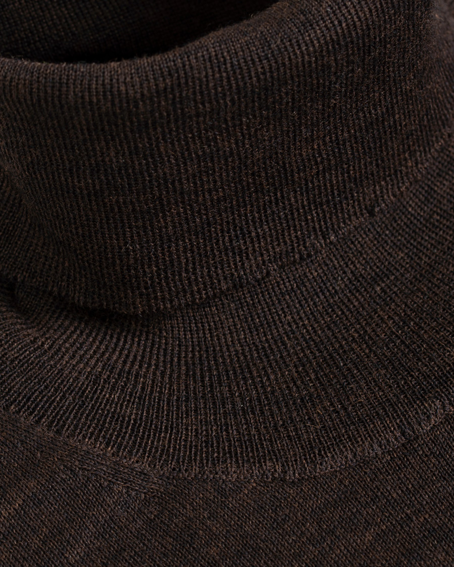 Heren | Truien | Oscar Jacobson | Cole Extra Fine Merino Rollneck Brown