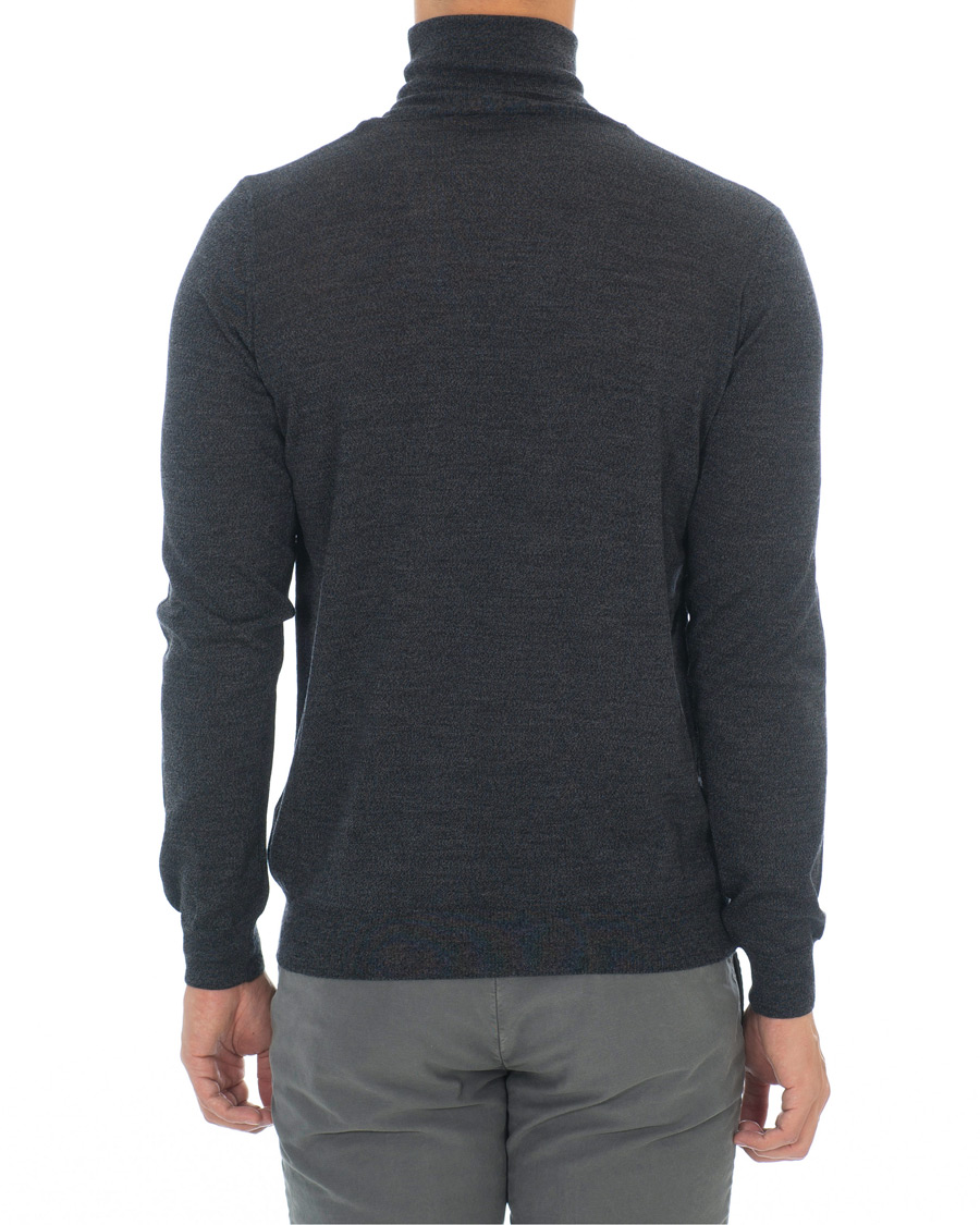 Heren | Truien | Oscar Jacobson | Cole Extra Fine Merino Rollneck Dark Grey