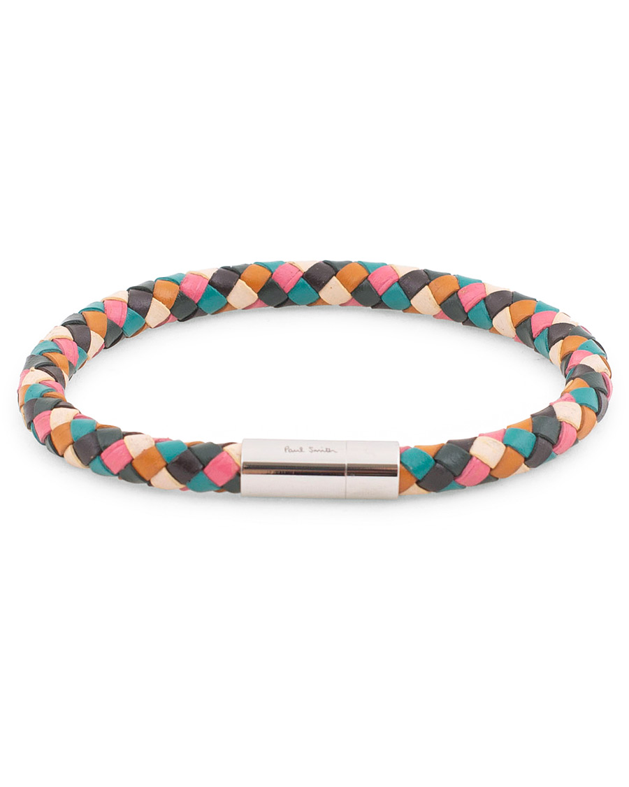 Heren | Paul Smith Woven Leather Plait Bracelet Multi | Paul Smith | Woven Leather Plait Bracelet Multi