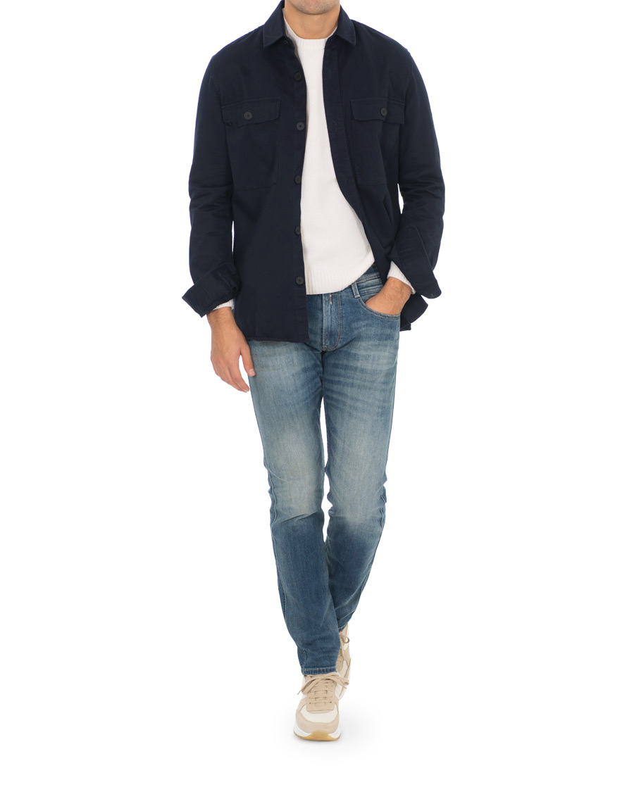 Heren | Overhemden | Samsøe Samsøe | Samsøe & Samsøe Waltones Cotton Overshirt Night Sky