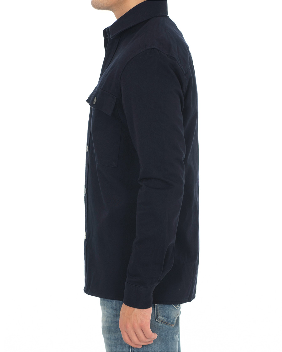 Heren | Overhemden | Samsøe Samsøe | Samsøe & Samsøe Waltones Cotton Overshirt Night Sky