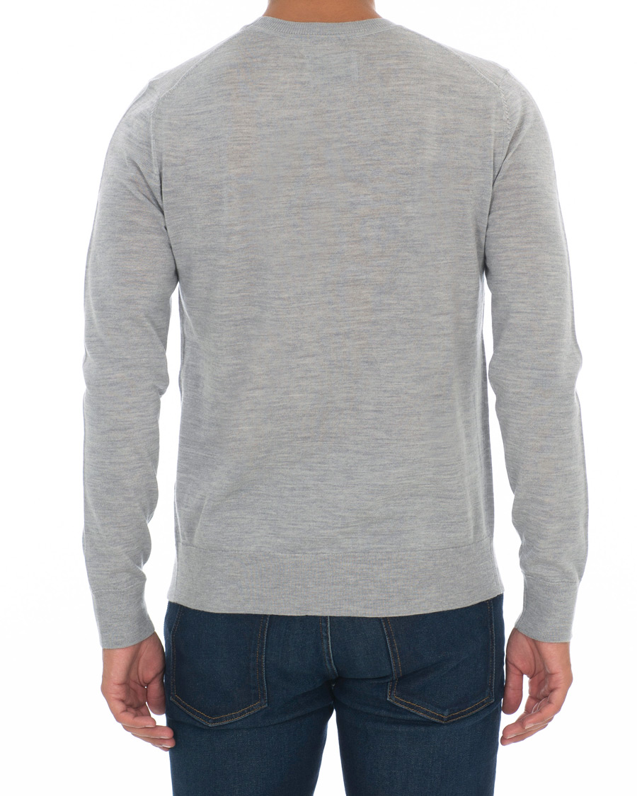 Heren | Truien | Samsøe Samsøe | Samsøe & Samsøe Flemming Superfine Merino Wool Crew Neck Grey Mel