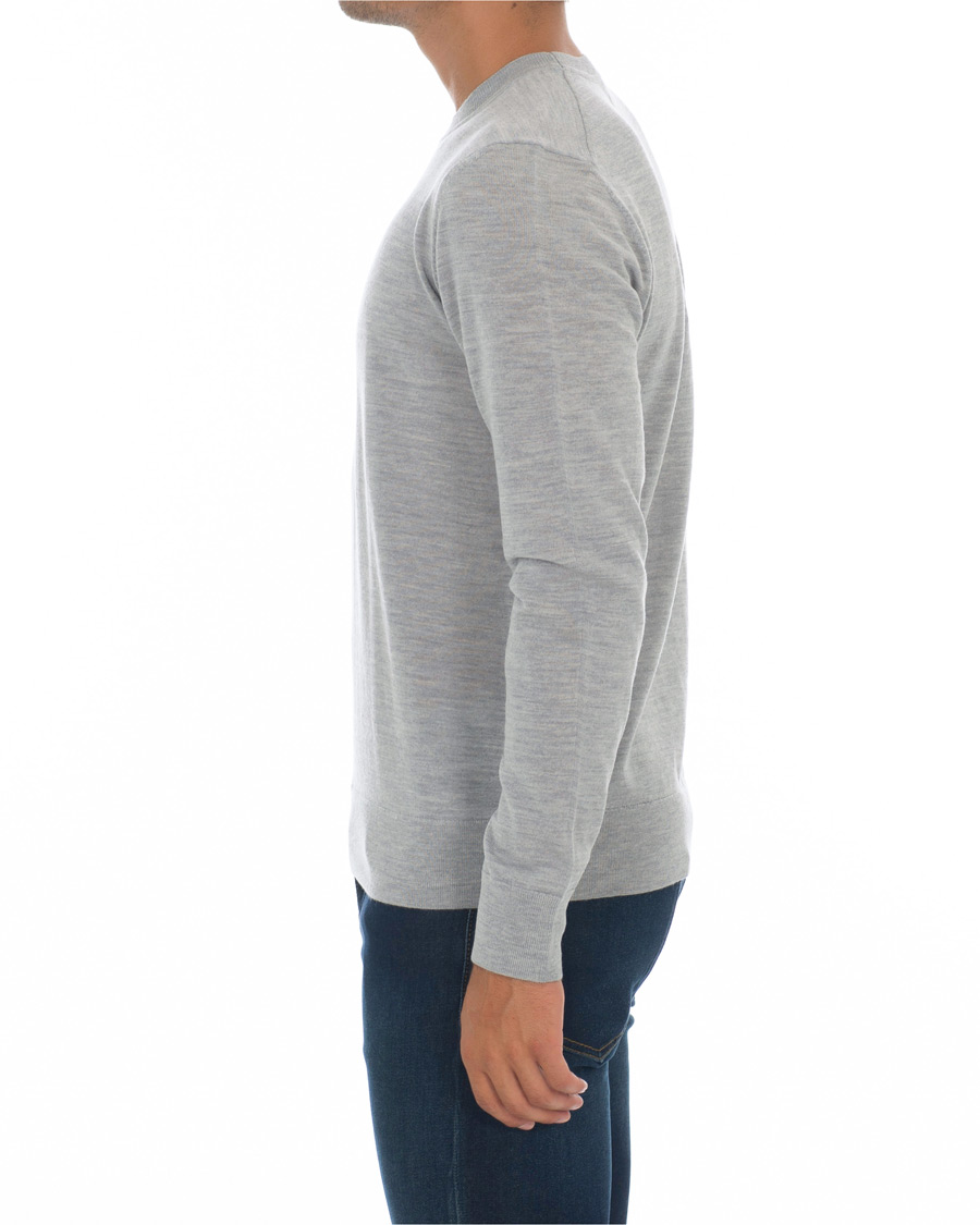Heren | Truien | Samsøe Samsøe | Samsøe & Samsøe Flemming Superfine Merino Wool Crew Neck Grey Mel