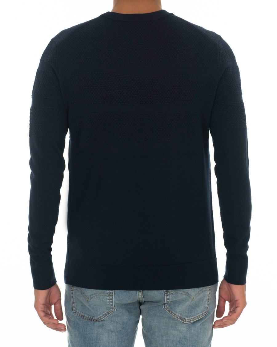 Heren | Truien | Samsøe Samsøe | Samsøe & Samsøe Sei Structured Wool Crew Neck Night Sky