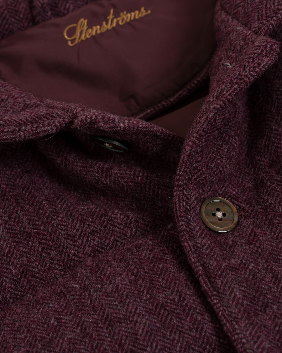 Heren | Jassen | Stenströms | Quilted Herringbone Wool Vest Red