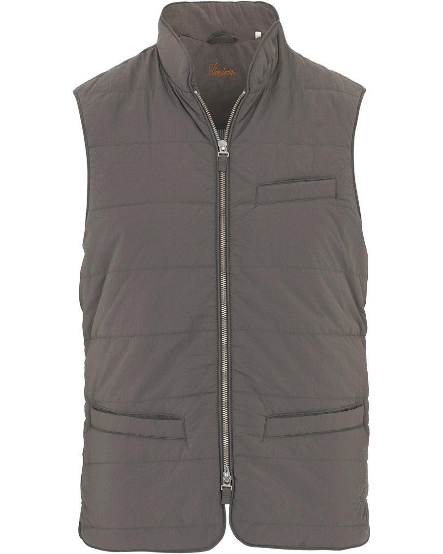 Heren | Jassen | Stenströms | Soft Quilted Nylon Vest Grey