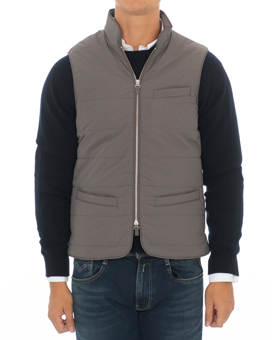 Heren | Jassen | Stenströms | Soft Quilted Nylon Vest Grey