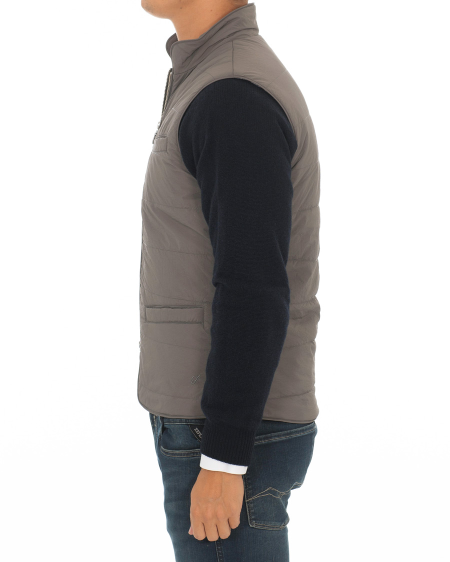 Heren | Jassen | Stenströms | Soft Quilted Nylon Vest Grey