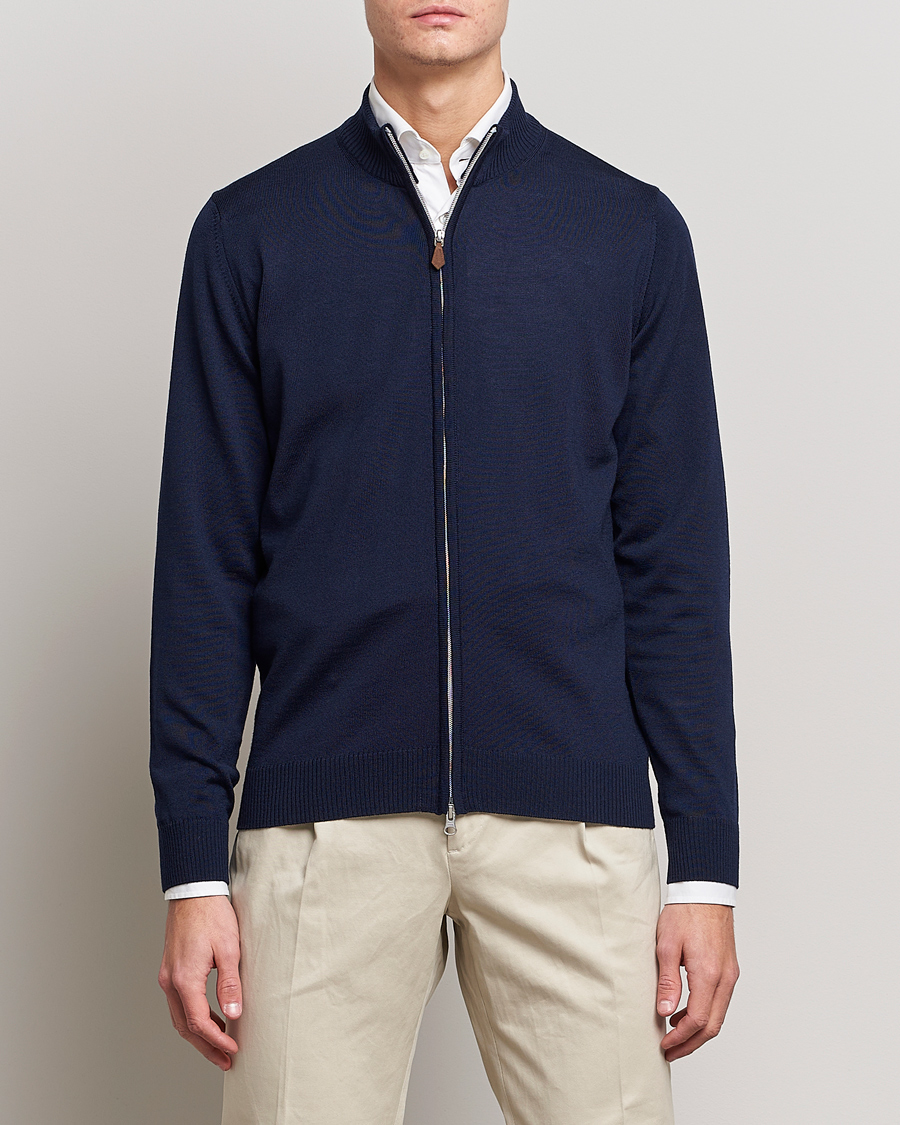 Men |  | Stenströms | Merino Full Zip Navy