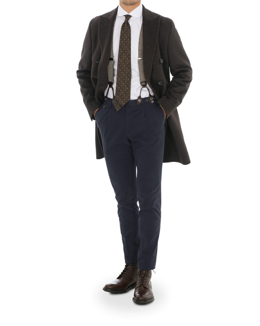 Heren | Overhemden | Stenströms | Slimline Club Collar Shirt White