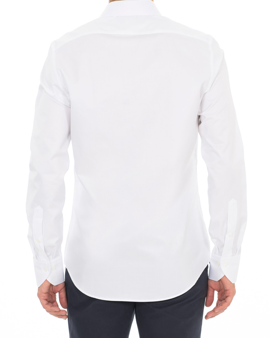 Heren | Overhemden | Stenströms | Slimline Club Collar Shirt White