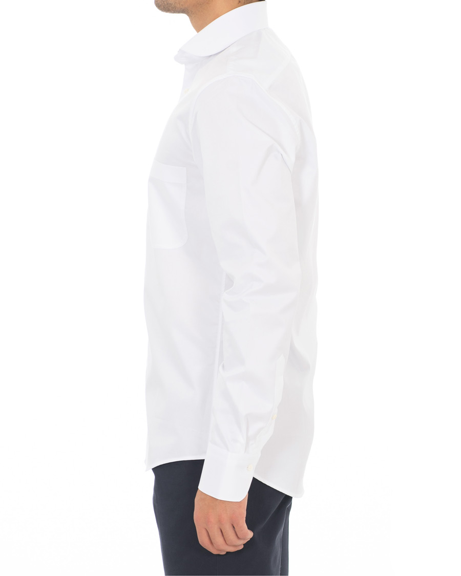 Heren | Overhemden | Stenströms | Slimline Club Collar Shirt White