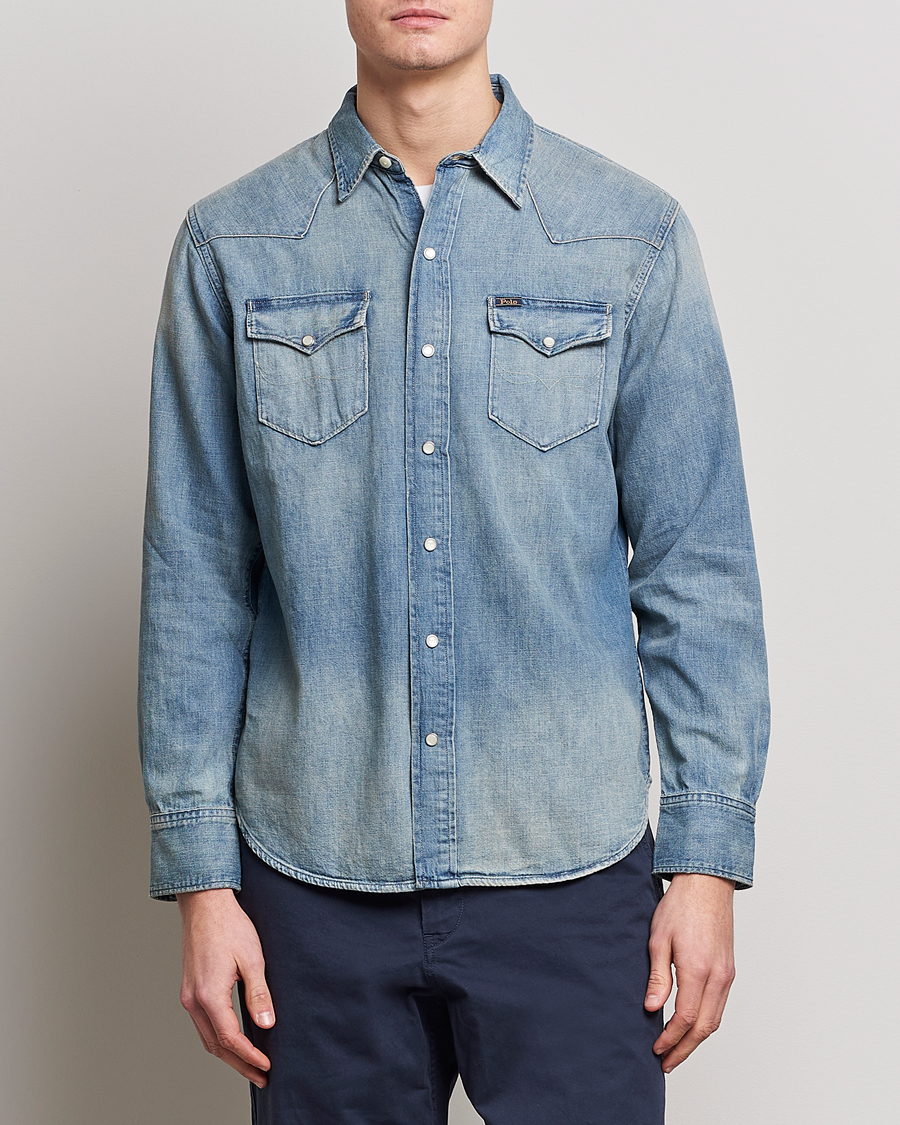 Heren | Overhemden | Polo Ralph Lauren | Icon Wester Denim Shirt Light Blue