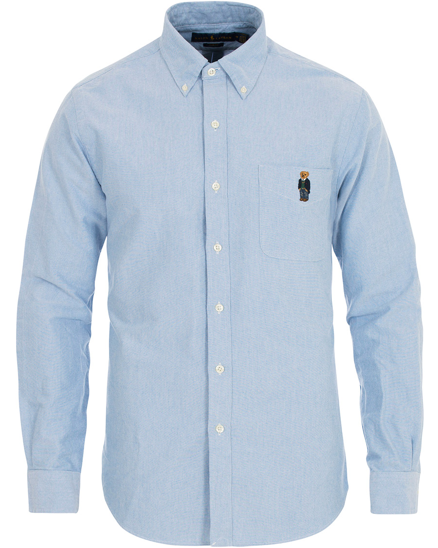 Heren | Overhemden | Polo Ralph Lauren | Slim Fit Oxford Bear Shirt Light Blue
