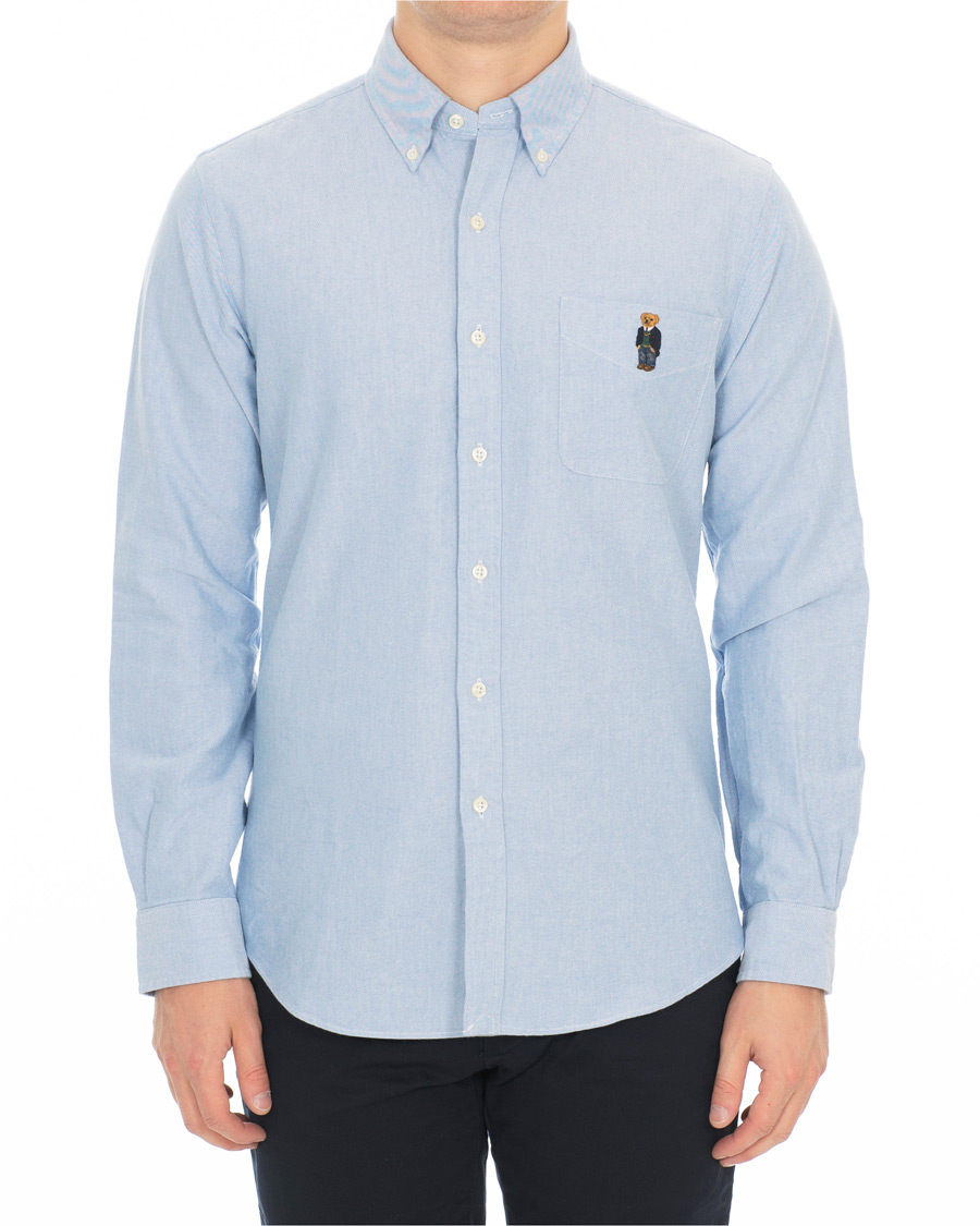 Heren | Overhemden | Polo Ralph Lauren | Slim Fit Oxford Bear Shirt Light Blue