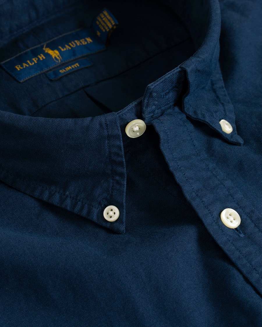 Heren | Overhemden | Polo Ralph Lauren | Slim Fit Garment Dyed Oxford Shirt Newport Navy