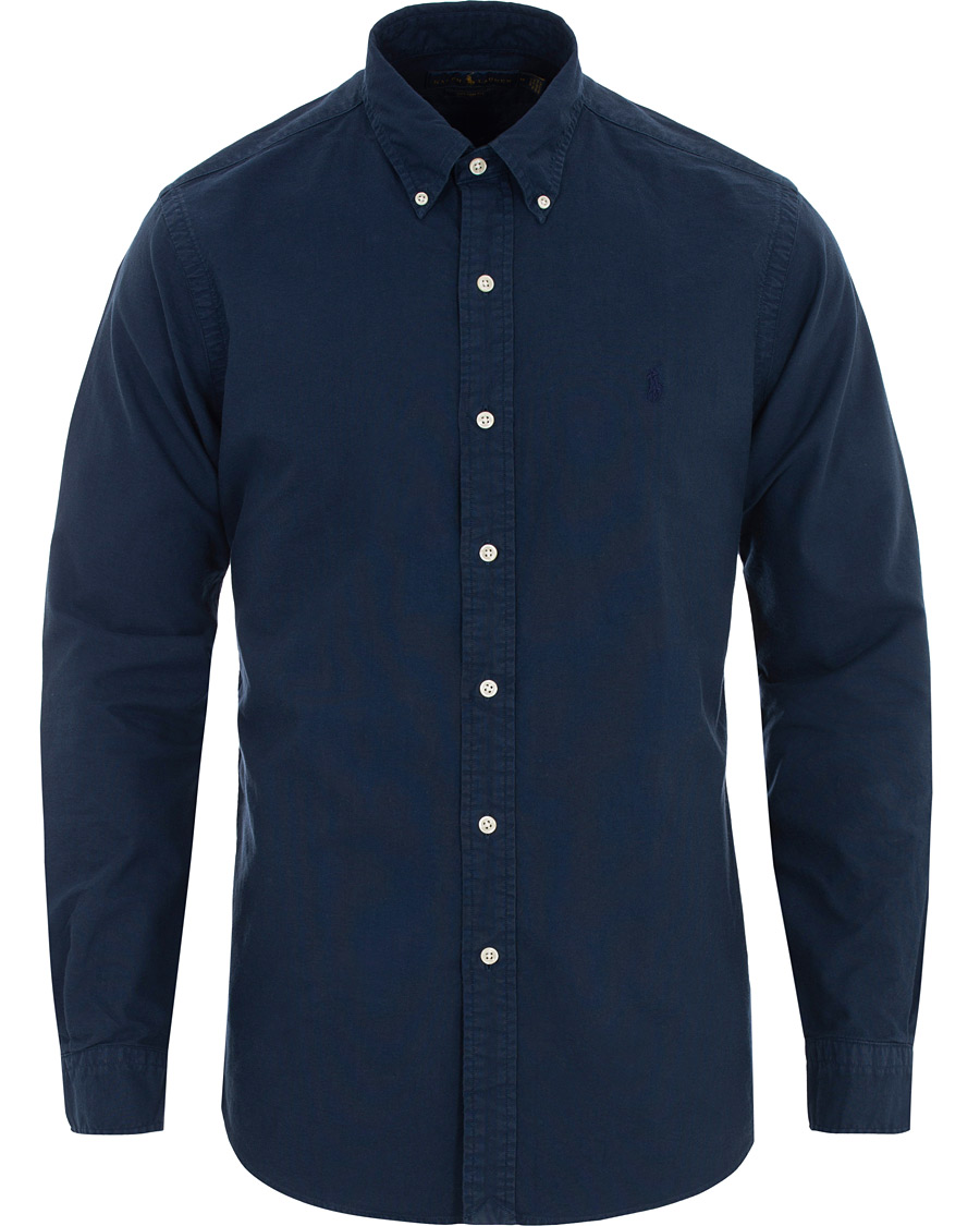 Heren | Overhemden | Polo Ralph Lauren | Custom Fit Garment Dyed Oxford Shirt Newport Navy