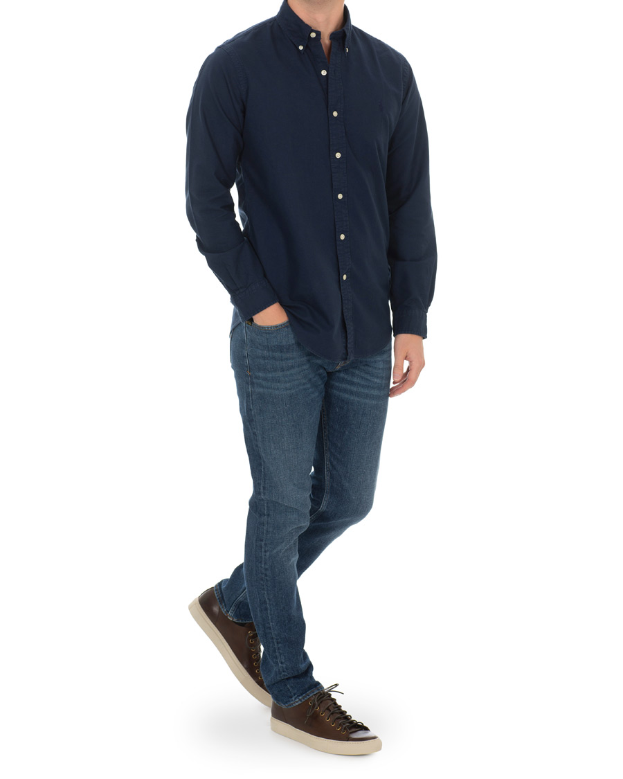 Heren | Overhemden | Polo Ralph Lauren | Custom Fit Garment Dyed Oxford Shirt Newport Navy