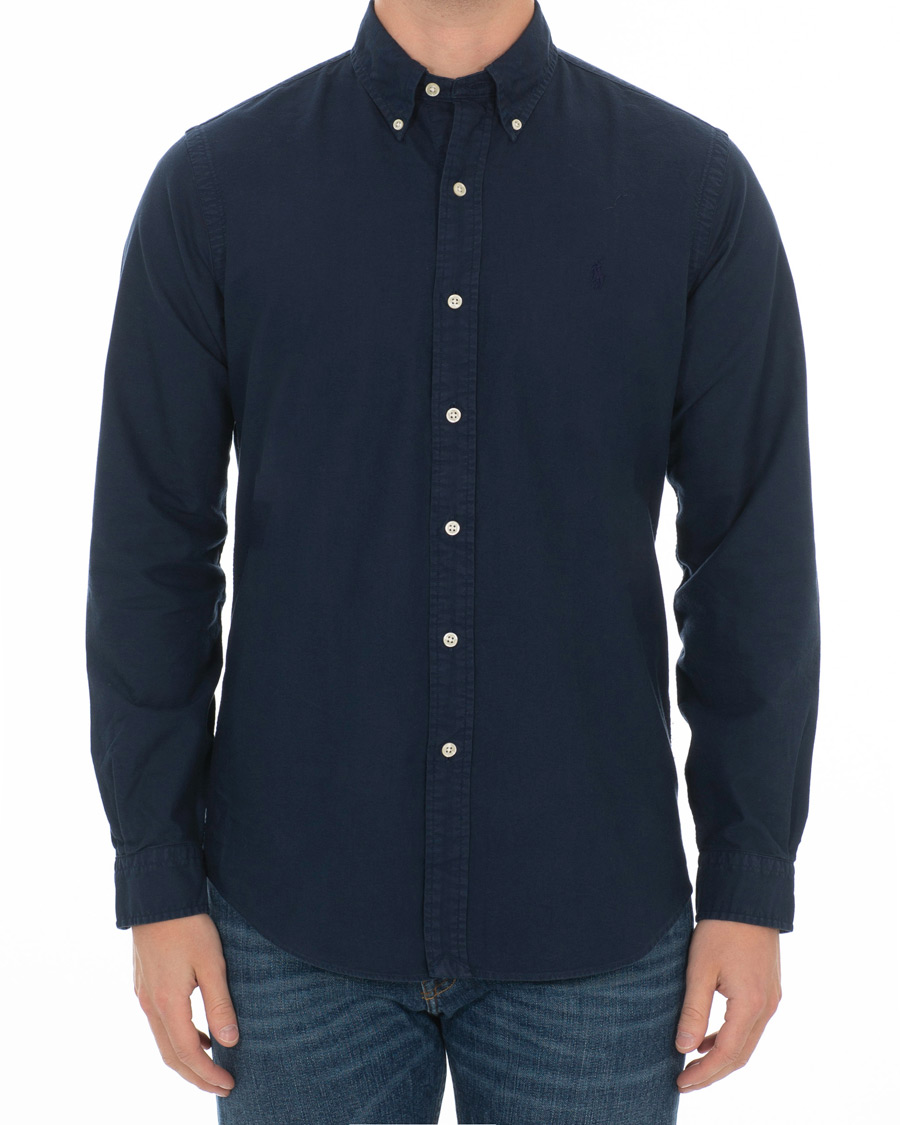 Heren | Overhemden | Polo Ralph Lauren | Custom Fit Garment Dyed Oxford Shirt Newport Navy