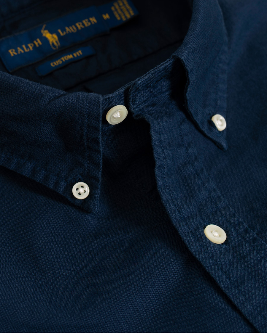 Heren | Overhemden | Polo Ralph Lauren | Custom Fit Garment Dyed Oxford Shirt Newport Navy