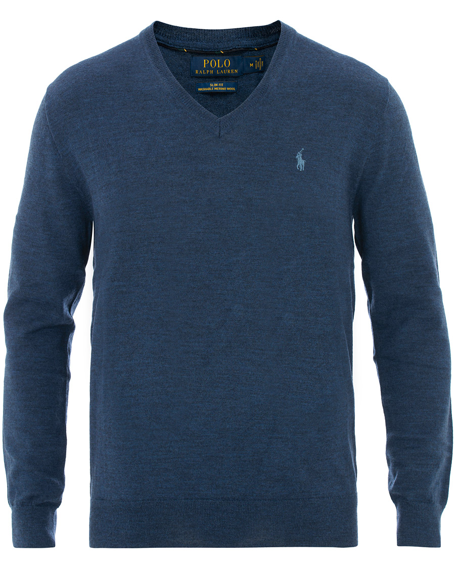 Heren | Truien | Polo Ralph Lauren | Merino V Neck Pullover Blue
