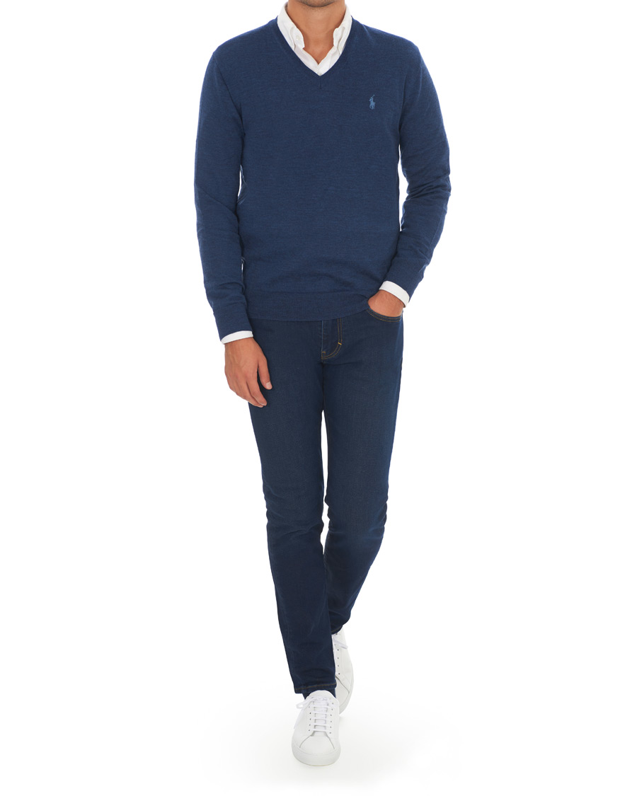 Heren | Truien | Polo Ralph Lauren | Merino V Neck Pullover Blue