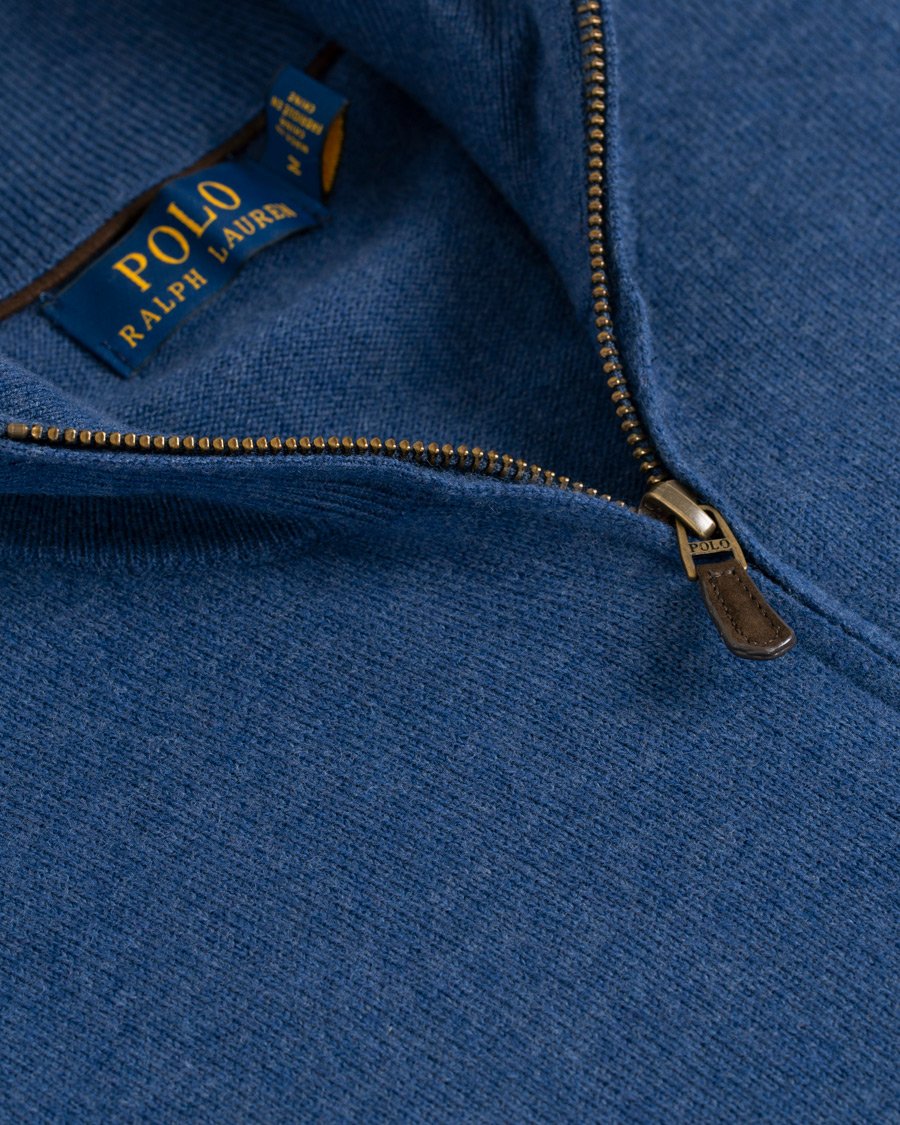 Heren | Truien | Polo Ralph Lauren | Merino Half Zip Shale Blue