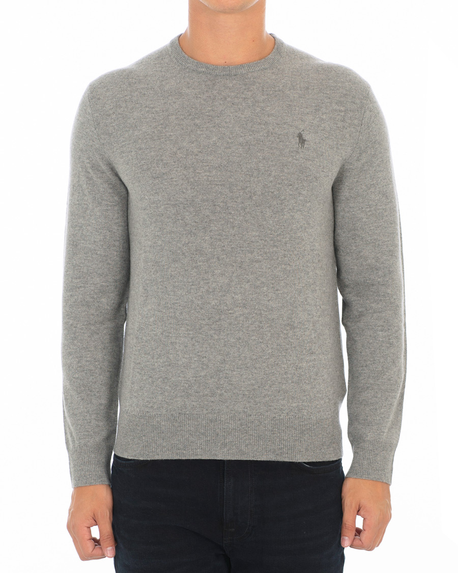 Heren | Truien | Polo Ralph Lauren | Lambswool Crew Neck Pullover Fawn Grey Heather