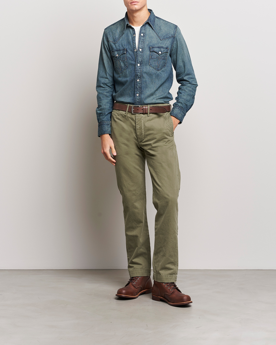 Heren | Overhemden | RRL | Buffalo Western Shirt Dark Wash