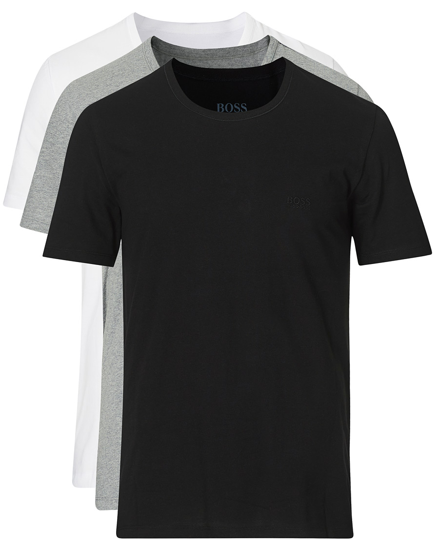 Heren | T-shirts | BOSS BLACK | BOSS 3-Pack Crew Neck Tee Grey/White/Black