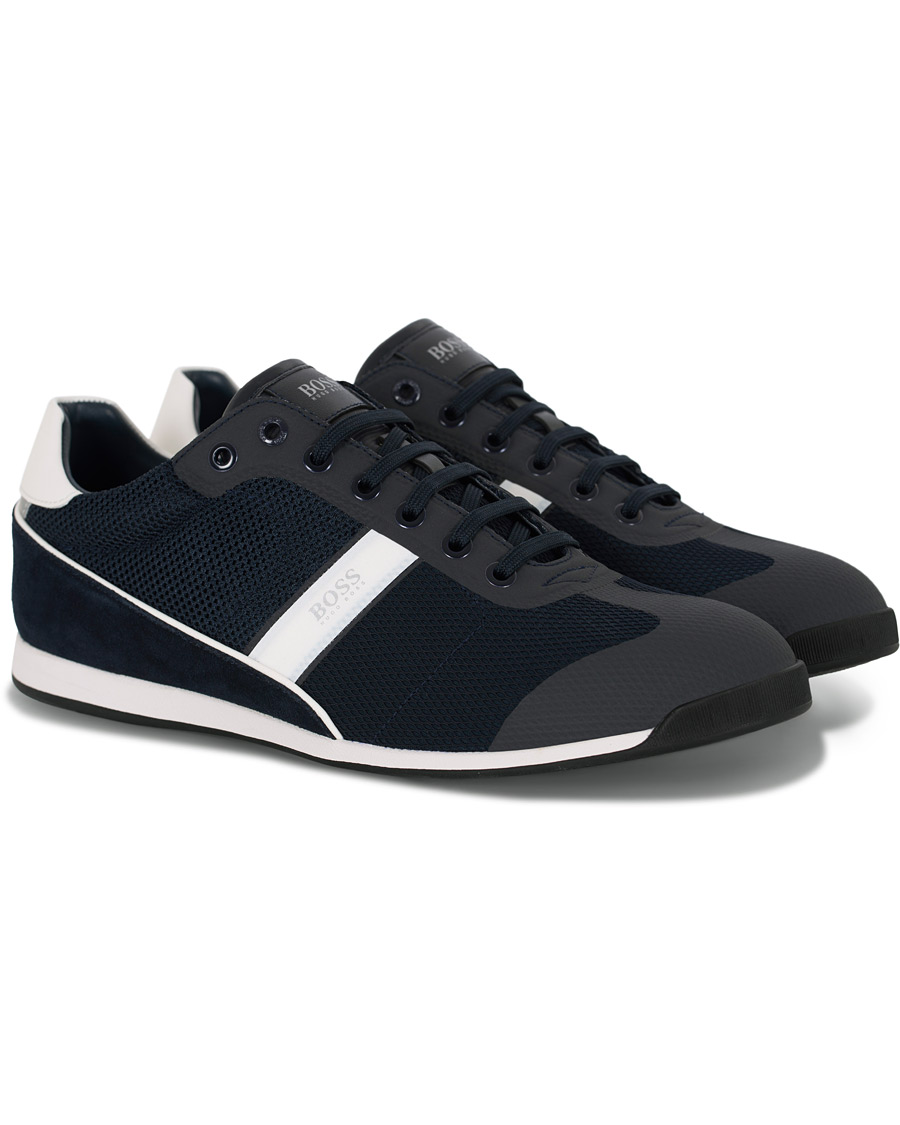 Heren | BOSS Athleisure Glaze Sneaker Navy | BOSS GREEN | BOSS Athleisure Glaze Sneaker Navy
