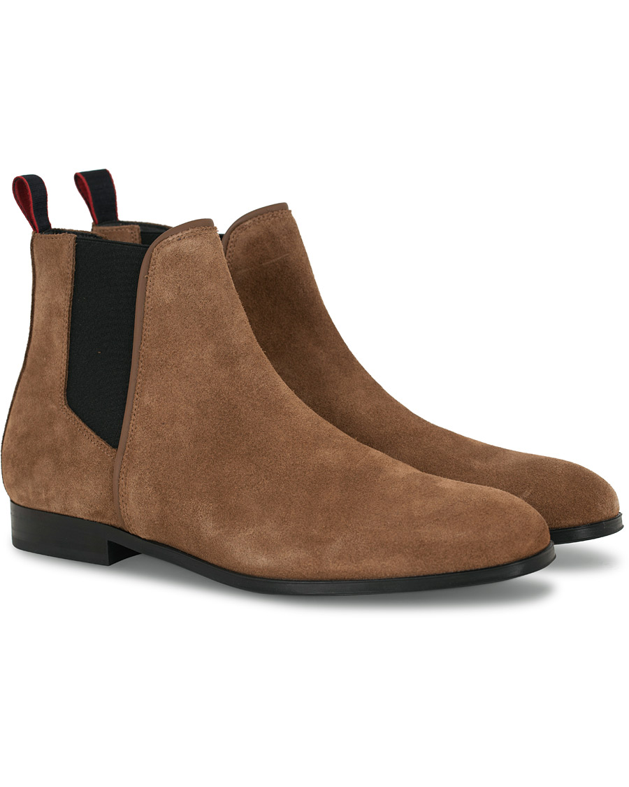 Heren | HUGO Boheme Chelsea Boot Brown Suede | HUGO | Boheme Chelsea Boot Brown Suede
