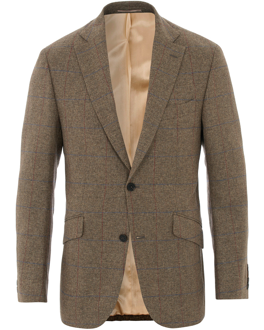 Heren | Blazers | Walker Slater | Edward Tweed Windowpane Blazer Brown