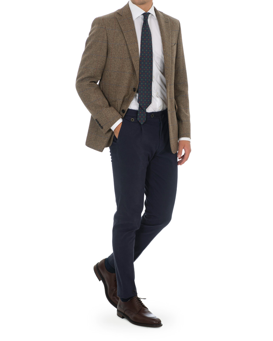 Heren | Blazers | Walker Slater | Edward Tweed Windowpane Blazer Brown