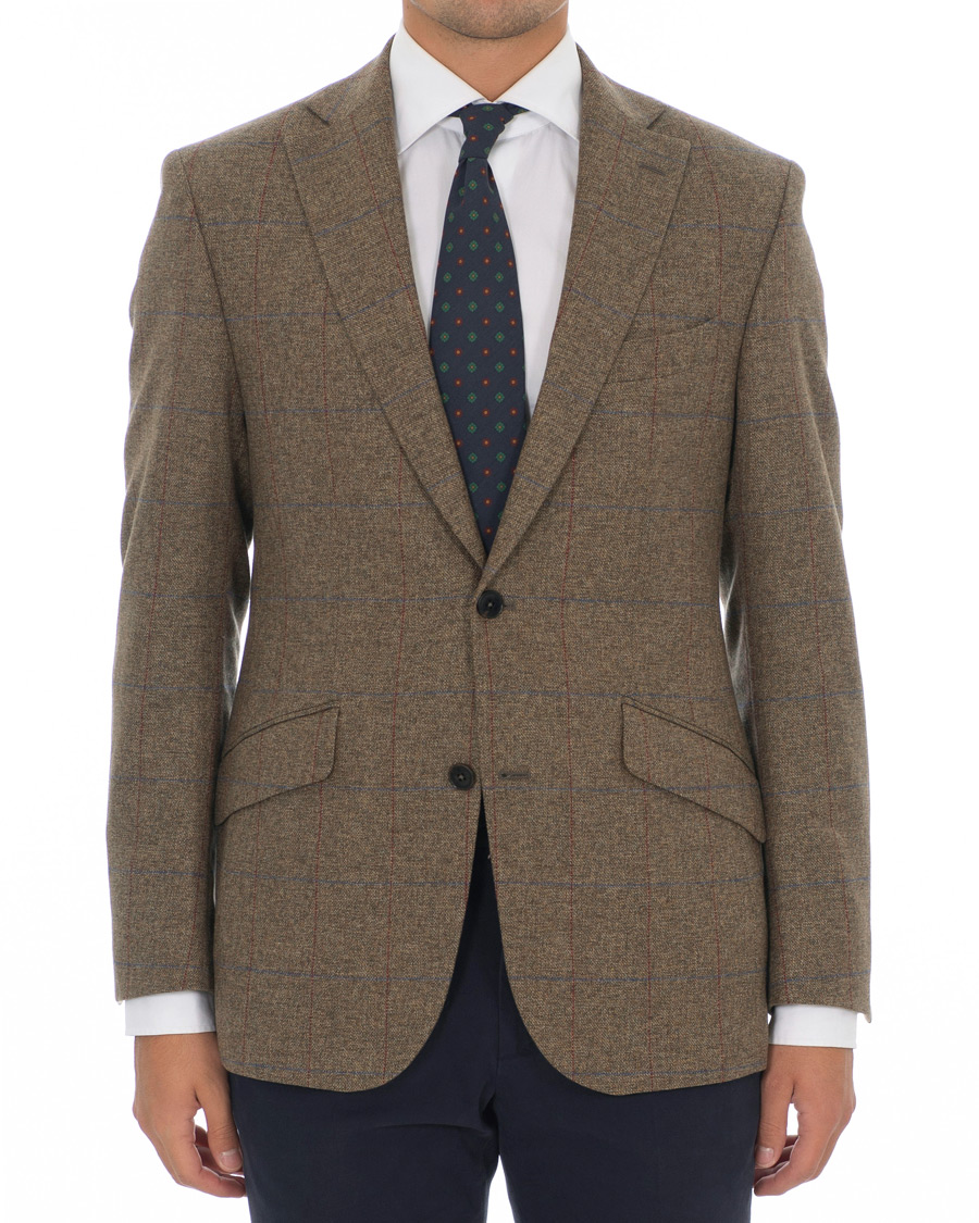 Heren | Blazers | Walker Slater | Edward Tweed Windowpane Blazer Brown