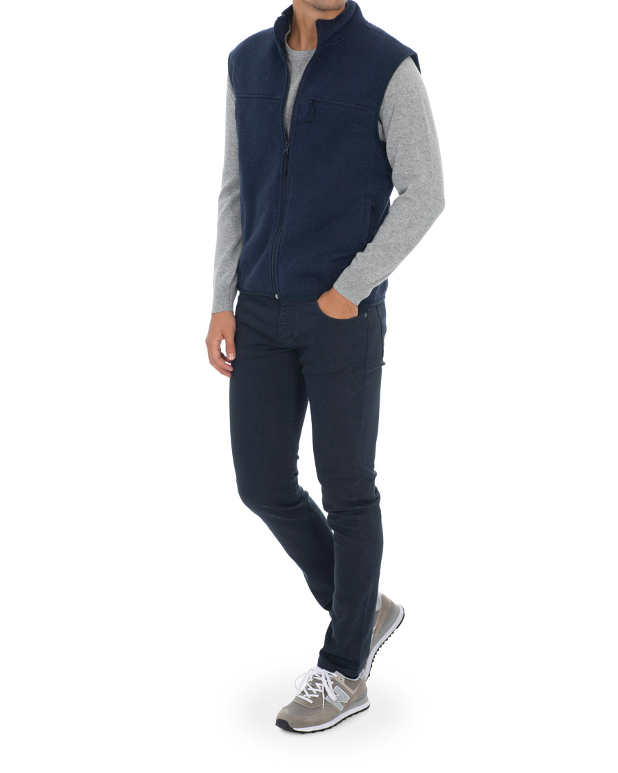 Heren | Jassen | J.Crew | Fleece Vest Marled Navy