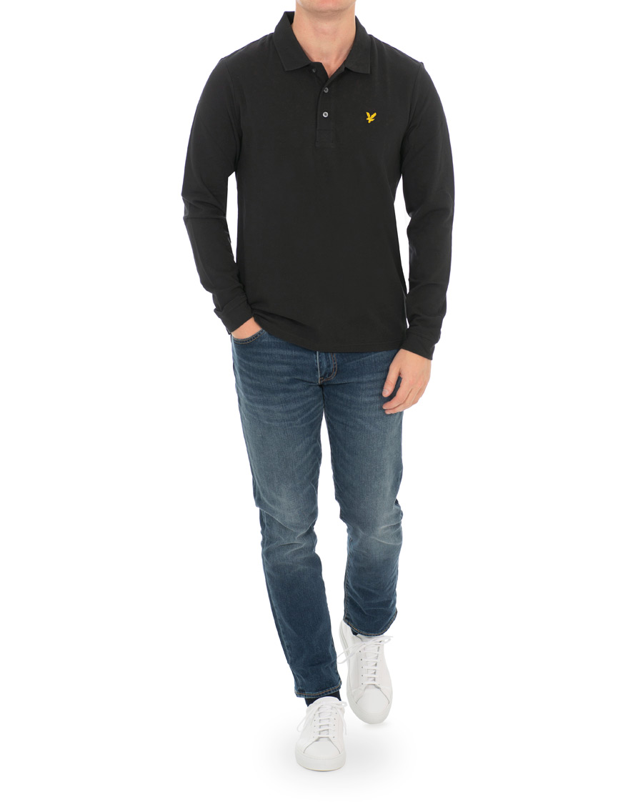 Heren | Truien | Lyle & Scott | Long Sleeve Plain Polo True Black