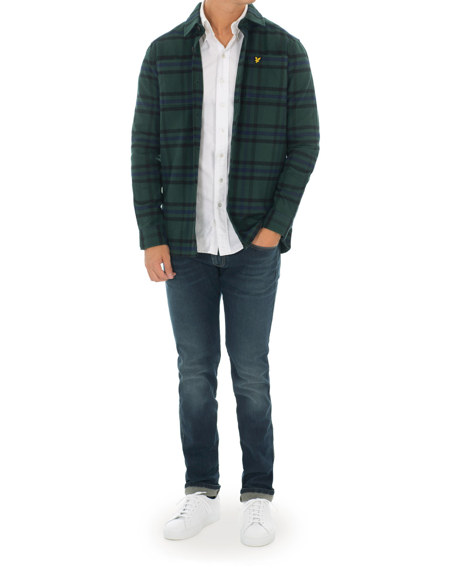 Heren | Overhemden | Lyle & Scott | Tartan Overshirt Jade Green