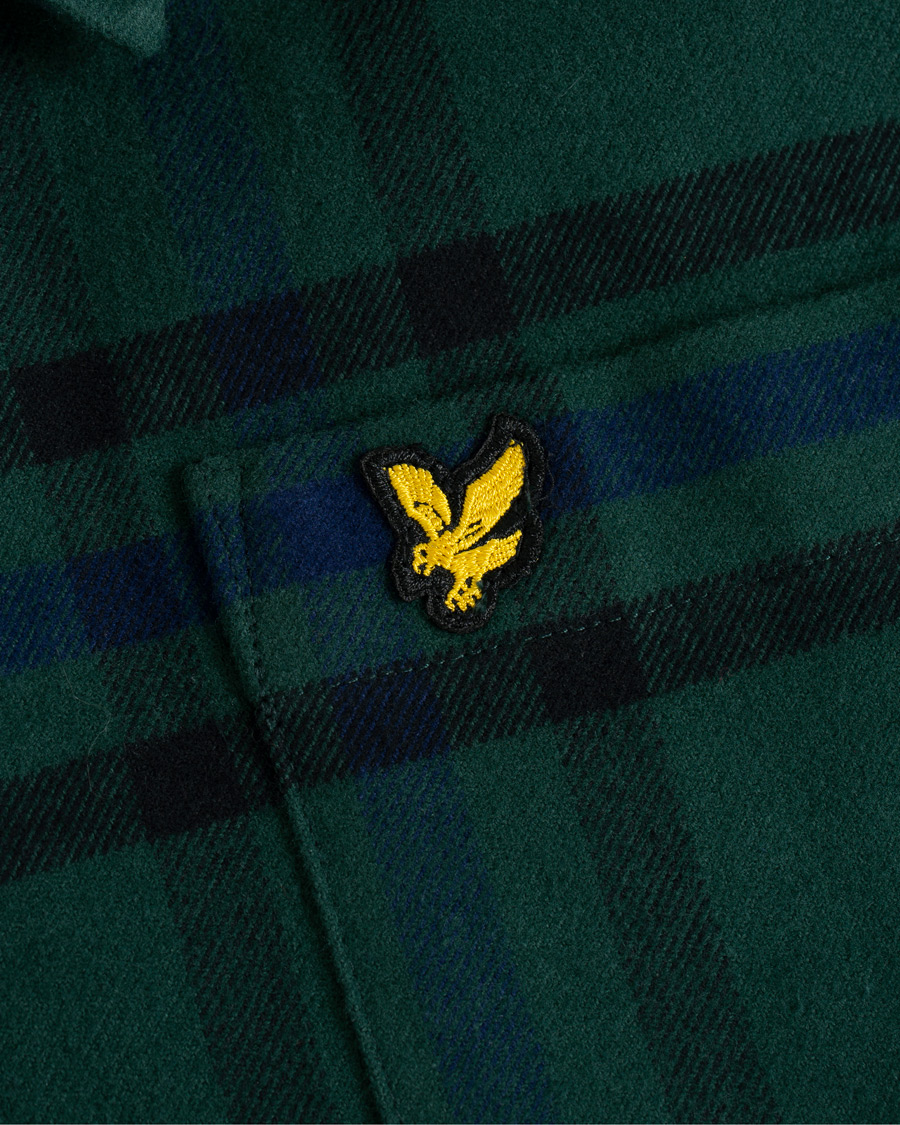 Heren | Overhemden | Lyle & Scott | Tartan Overshirt Jade Green