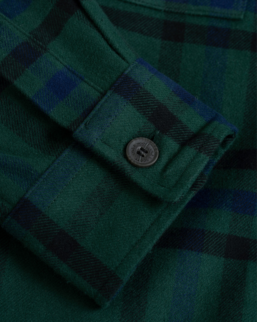 Heren | Overhemden | Lyle & Scott | Tartan Overshirt Jade Green