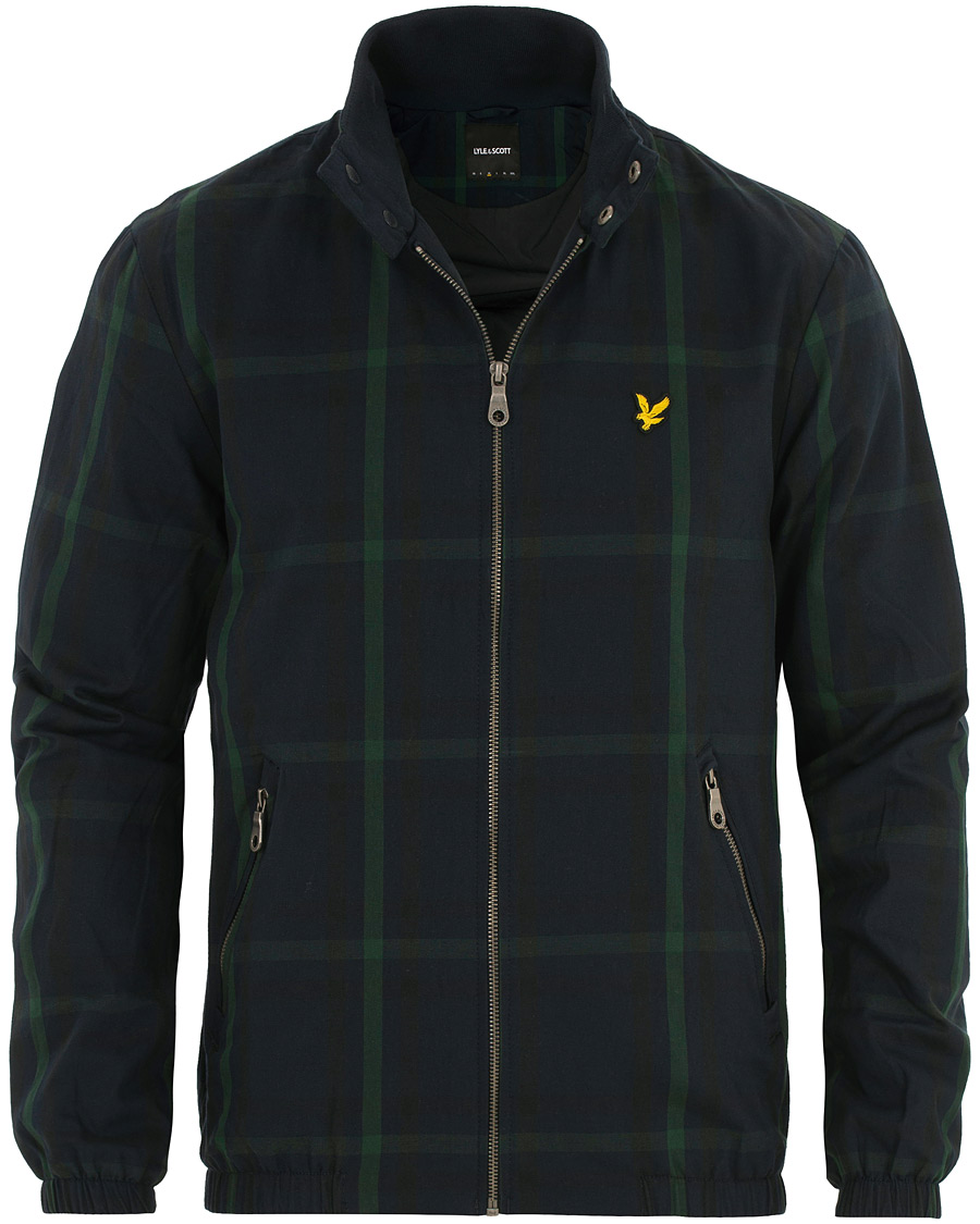 Heren | Jassen | Lyle & Scott | Tartan Harrington Jacket Navy/Check