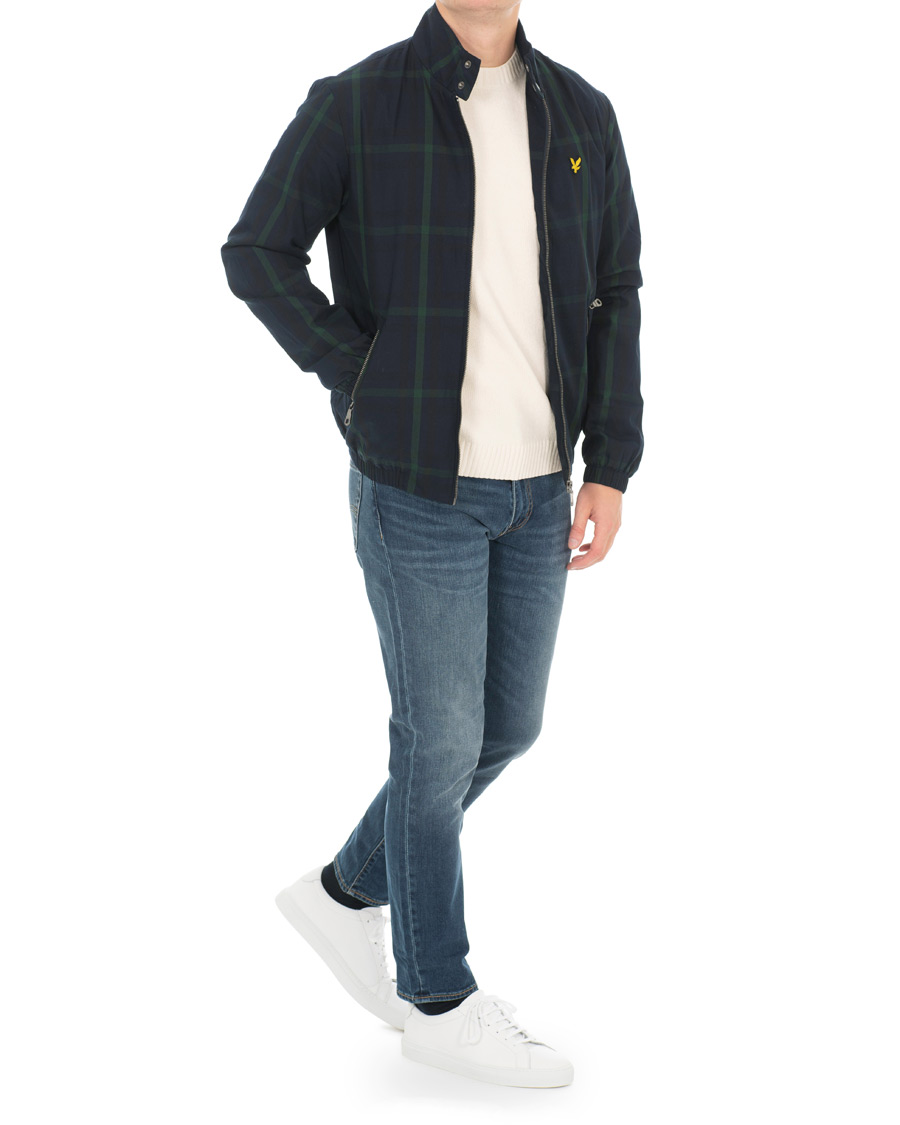 Heren | Jassen | Lyle & Scott | Tartan Harrington Jacket Navy/Check