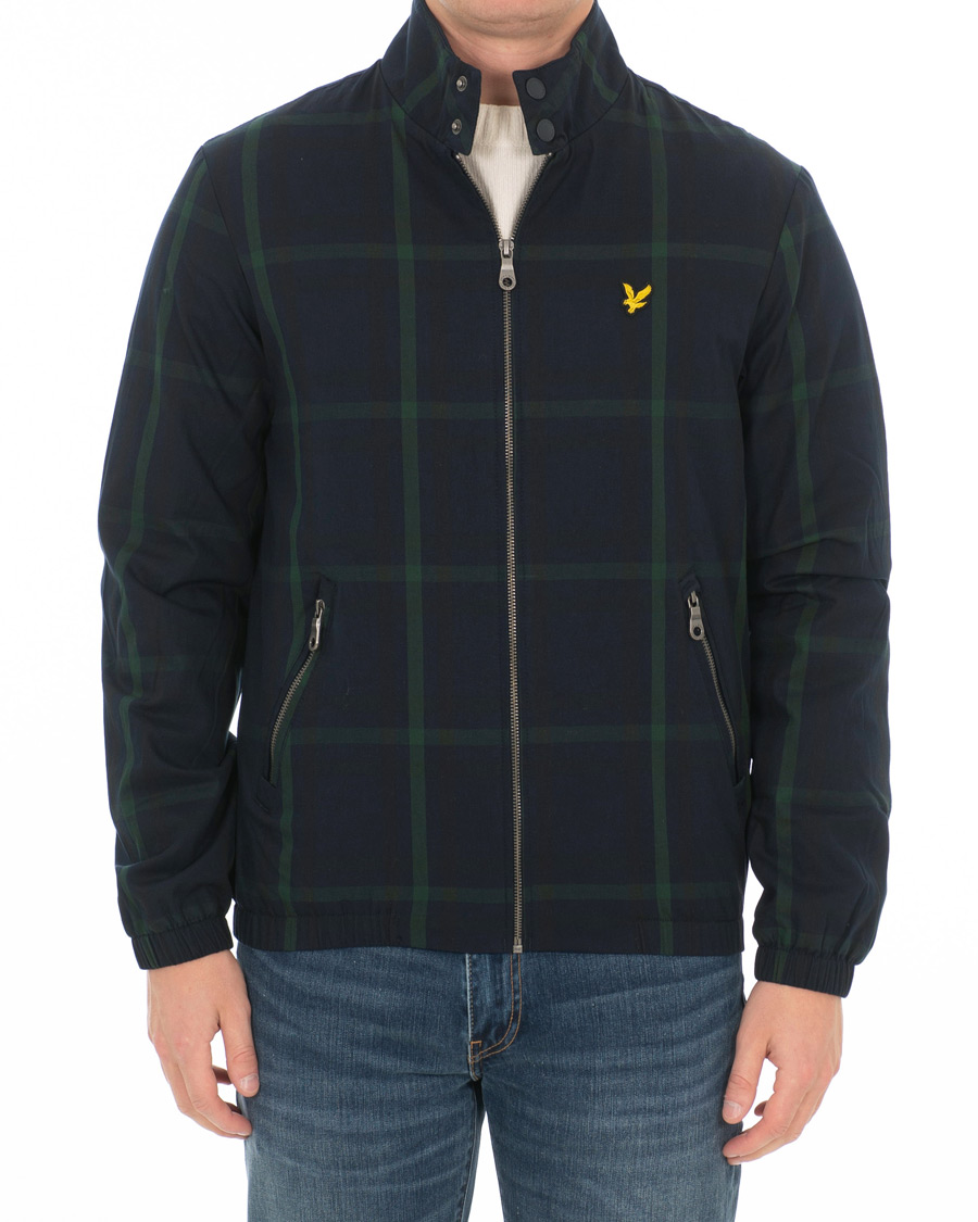 Heren | Jassen | Lyle & Scott | Tartan Harrington Jacket Navy/Check