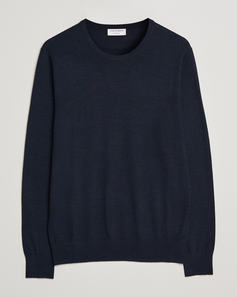 Heren | Truien | Tiger of Sweden | Nichols Crew Neck Pullover Navy