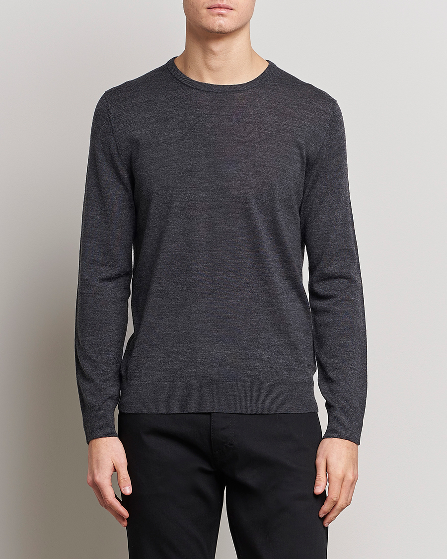 Heren | Ronde hals truien | Tiger of Sweden | Nichols Crew Neck Pullover Grey