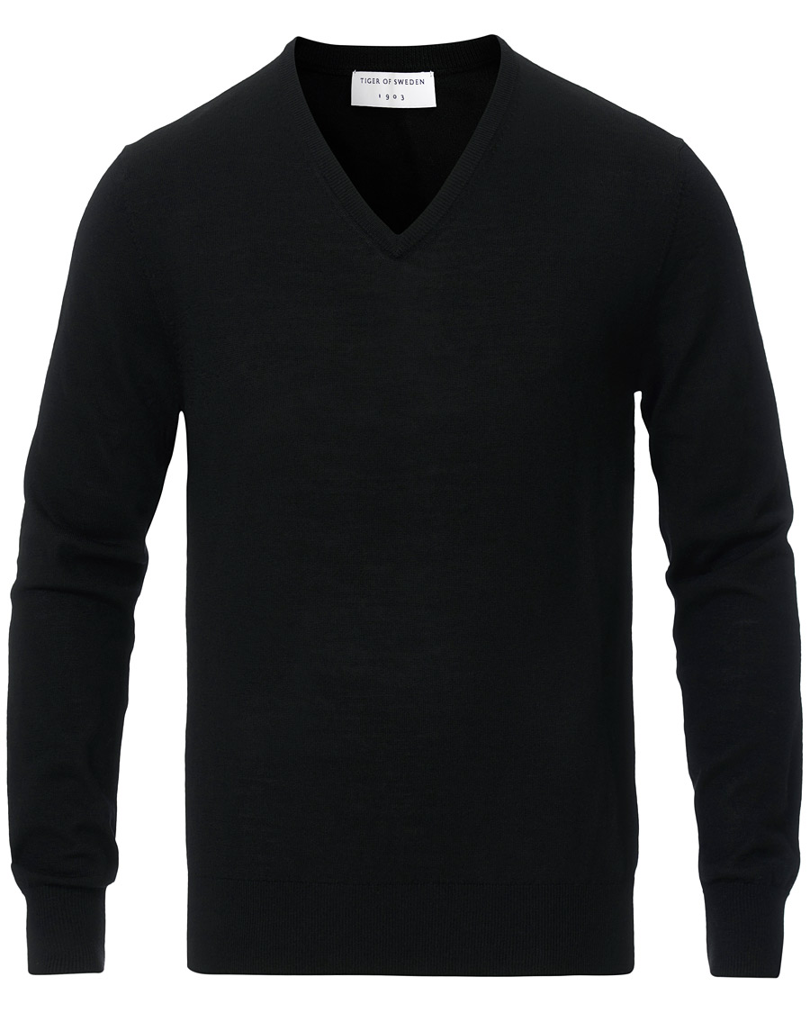 Heren | Truien | Tiger of Sweden | Rael V-Neck Pullover Black